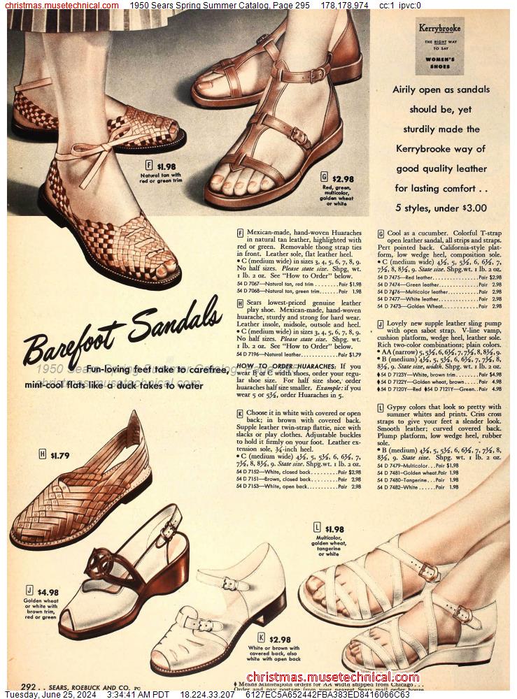 1950 Sears Spring Summer Catalog, Page 295