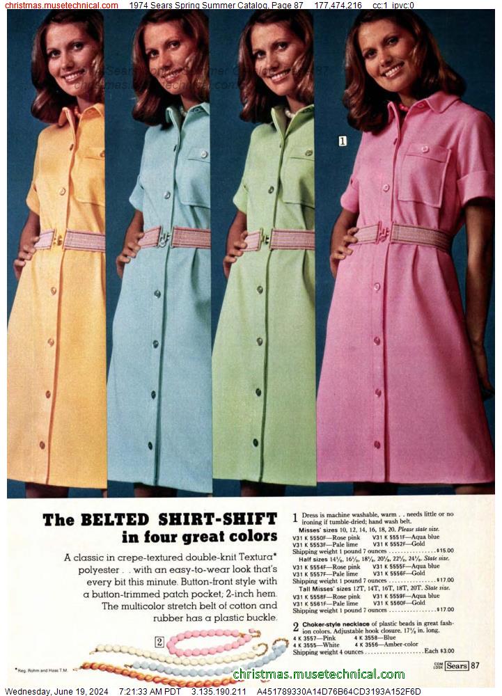 1974 Sears Spring Summer Catalog, Page 87