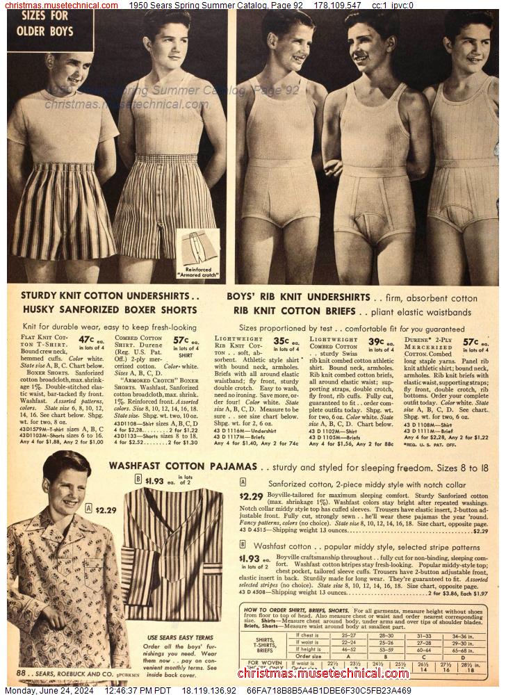 1950 Sears Spring Summer Catalog, Page 92