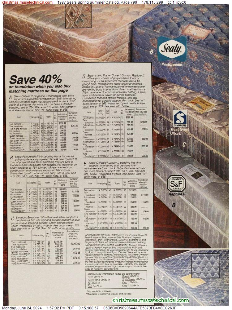 1987 Sears Spring Summer Catalog, Page 790