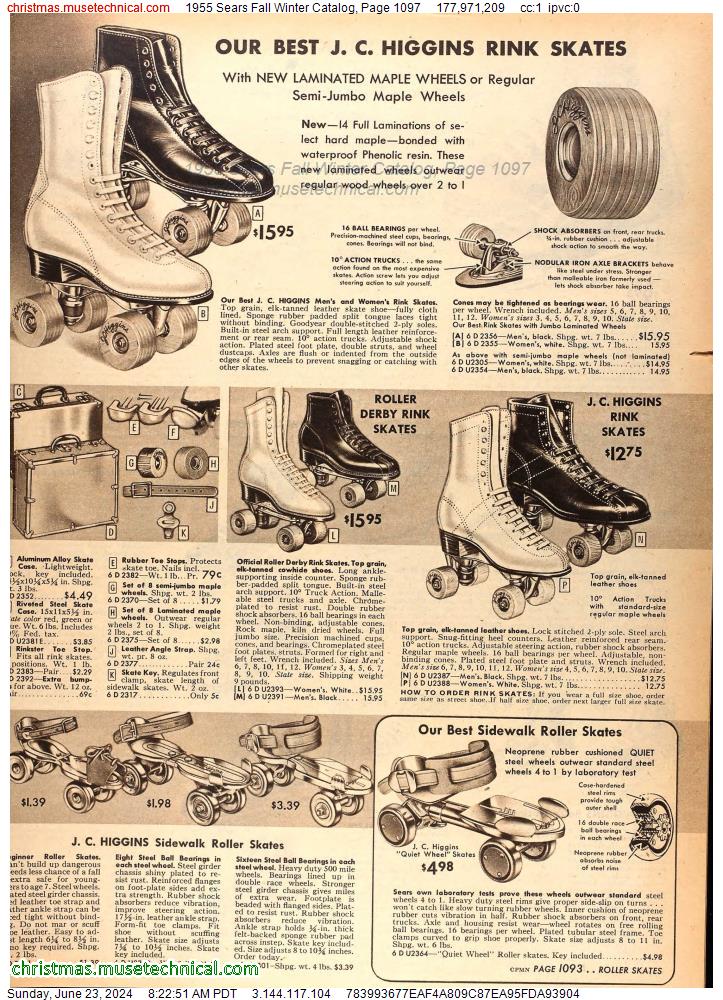 1955 Sears Fall Winter Catalog, Page 1097