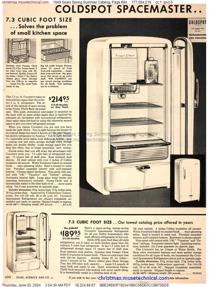 1949 Sears Spring Summer Catalog, Page 684