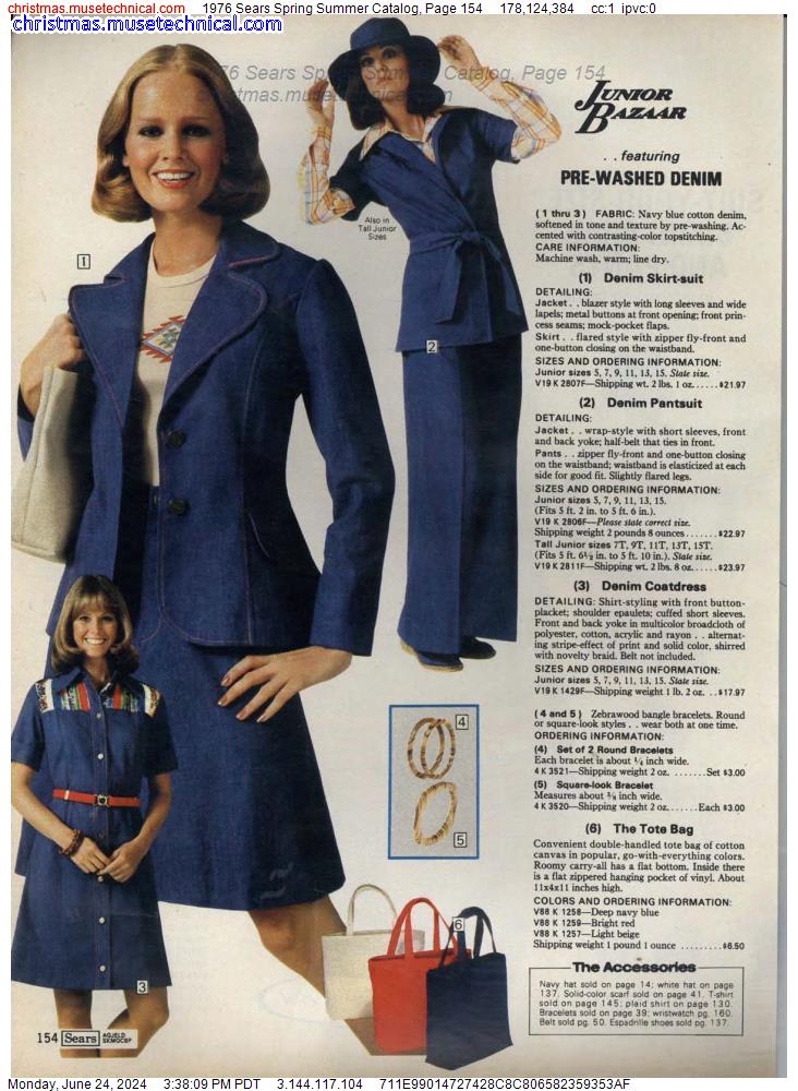 1976 Sears Spring Summer Catalog, Page 154
