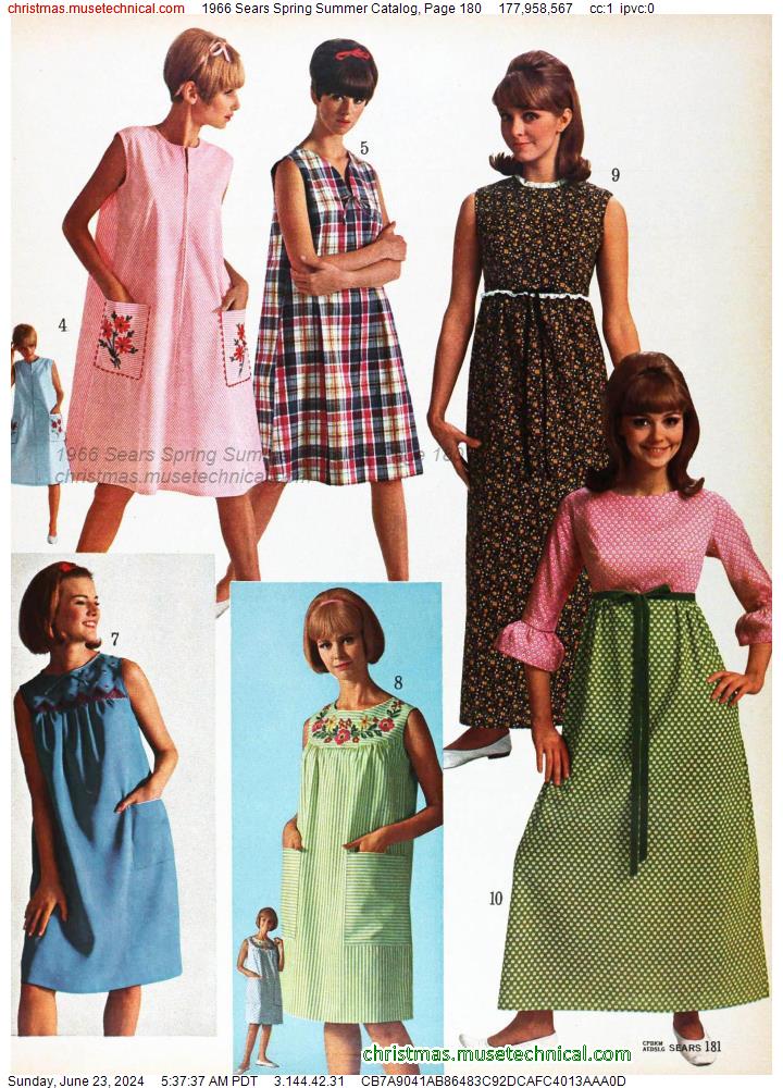 1966 Sears Spring Summer Catalog, Page 180