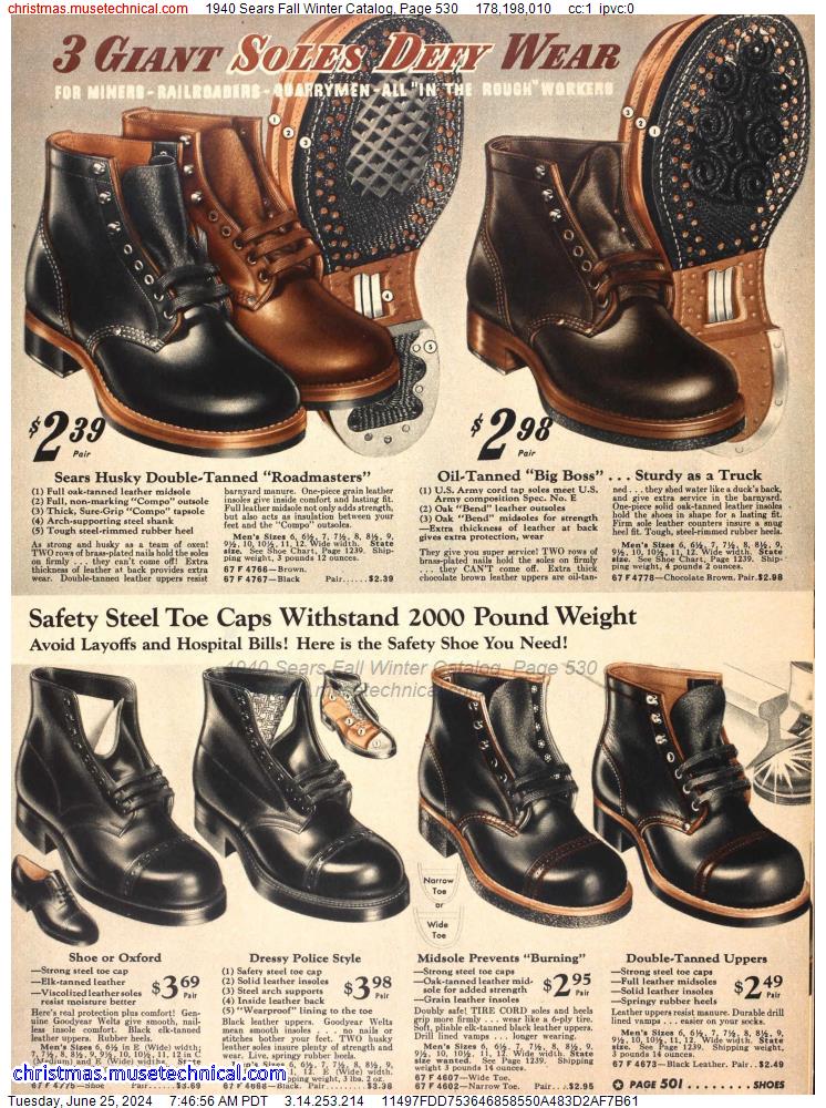 1940 Sears Fall Winter Catalog, Page 530