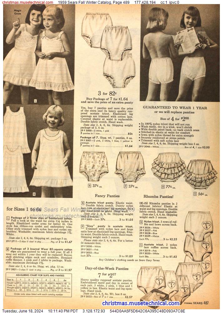 1959 Sears Fall Winter Catalog, Page 489
