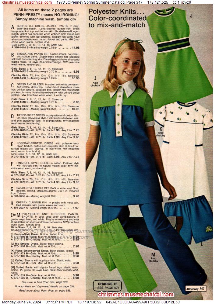 1973 JCPenney Spring Summer Catalog, Page 347