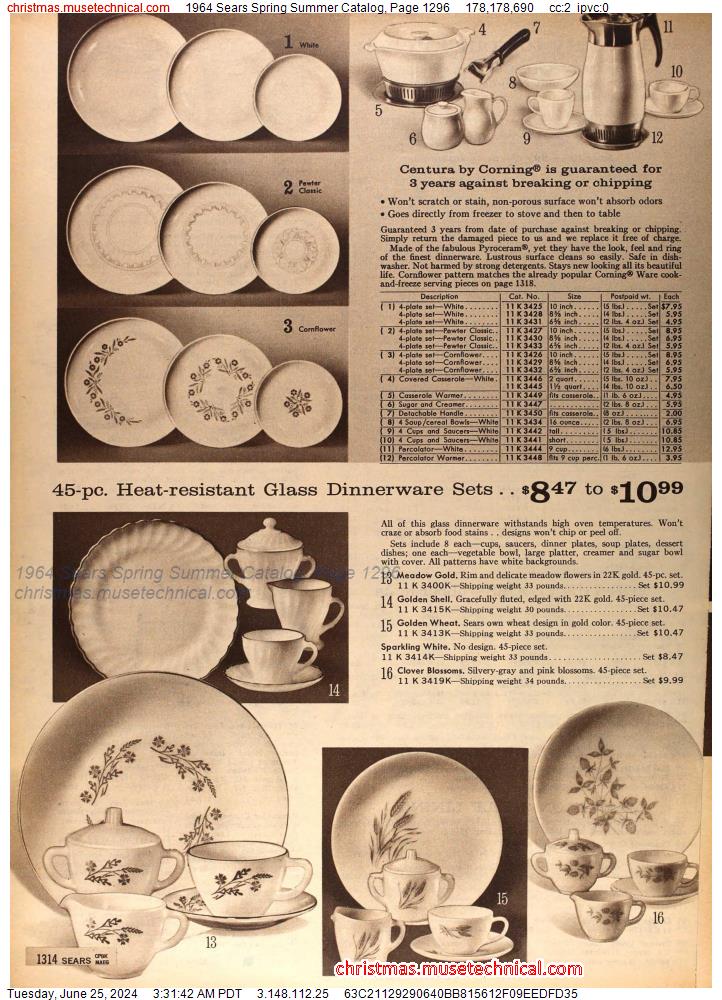 1964 Sears Spring Summer Catalog, Page 1296