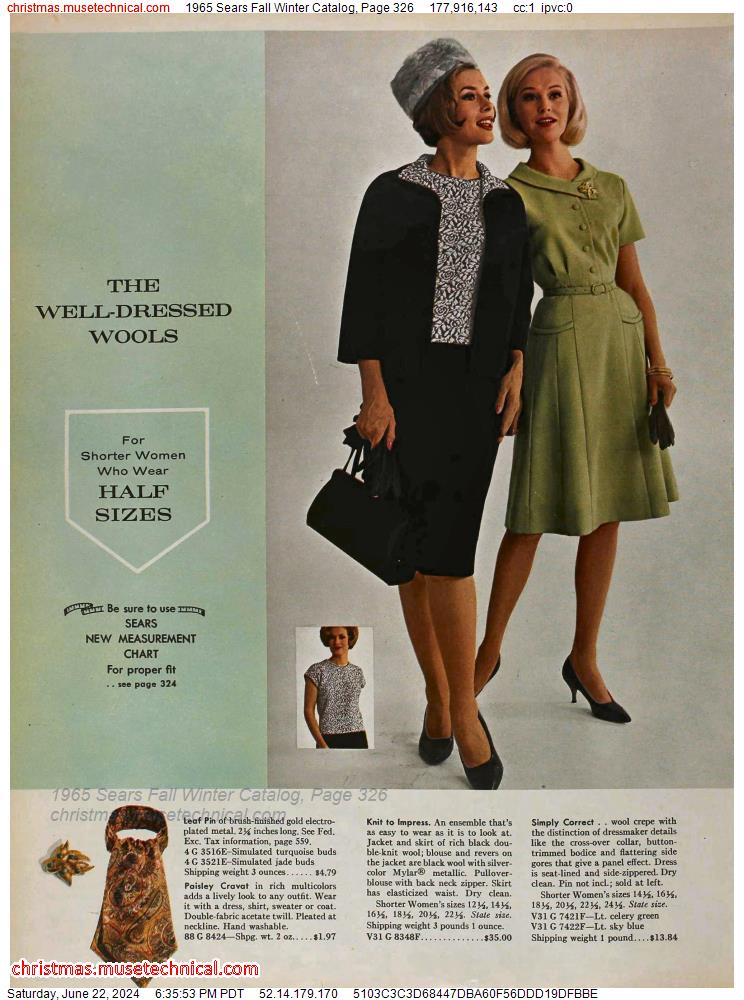 1965 Sears Fall Winter Catalog, Page 326