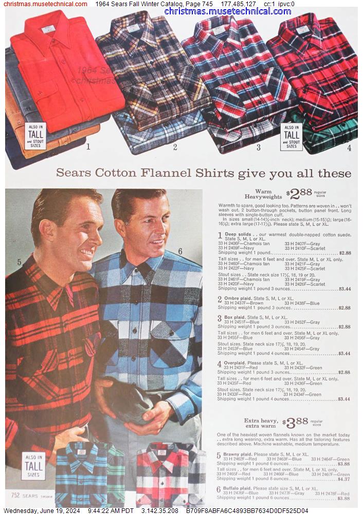 1964 Sears Fall Winter Catalog, Page 745