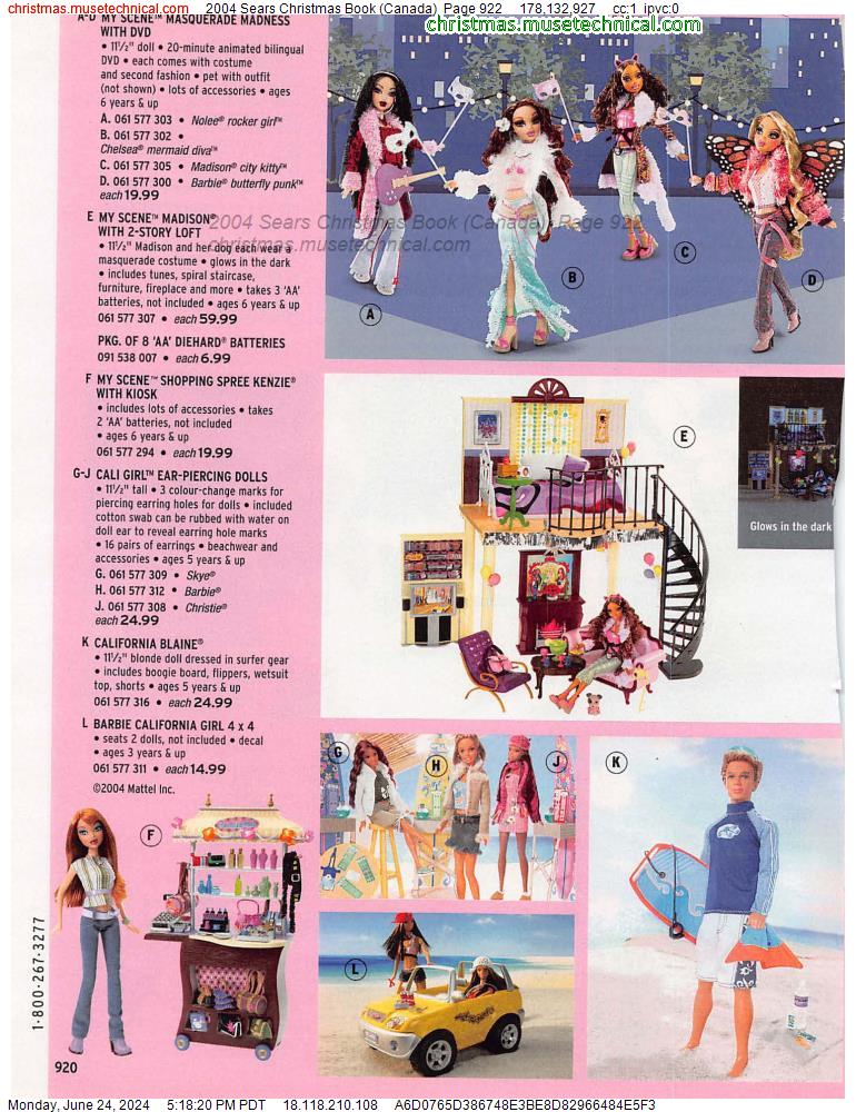2004 Sears Christmas Book (Canada), Page 922