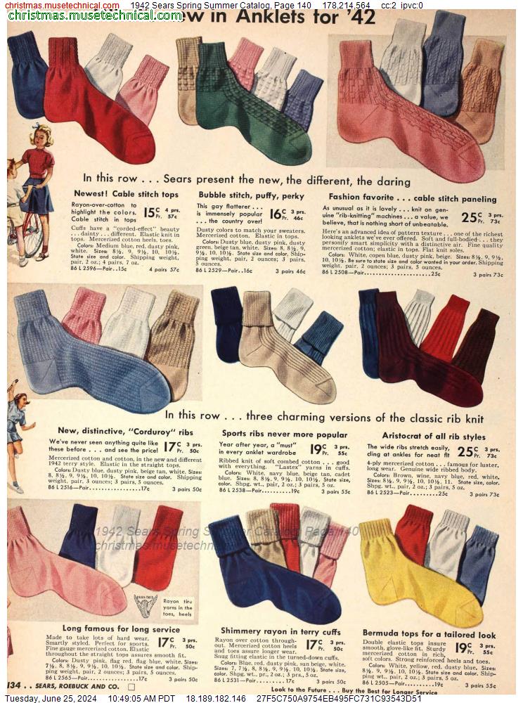 1942 Sears Spring Summer Catalog, Page 140
