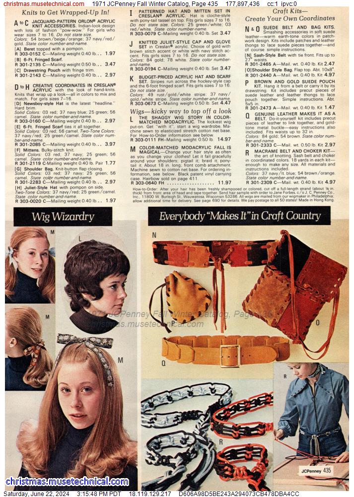 1971 JCPenney Fall Winter Catalog, Page 435