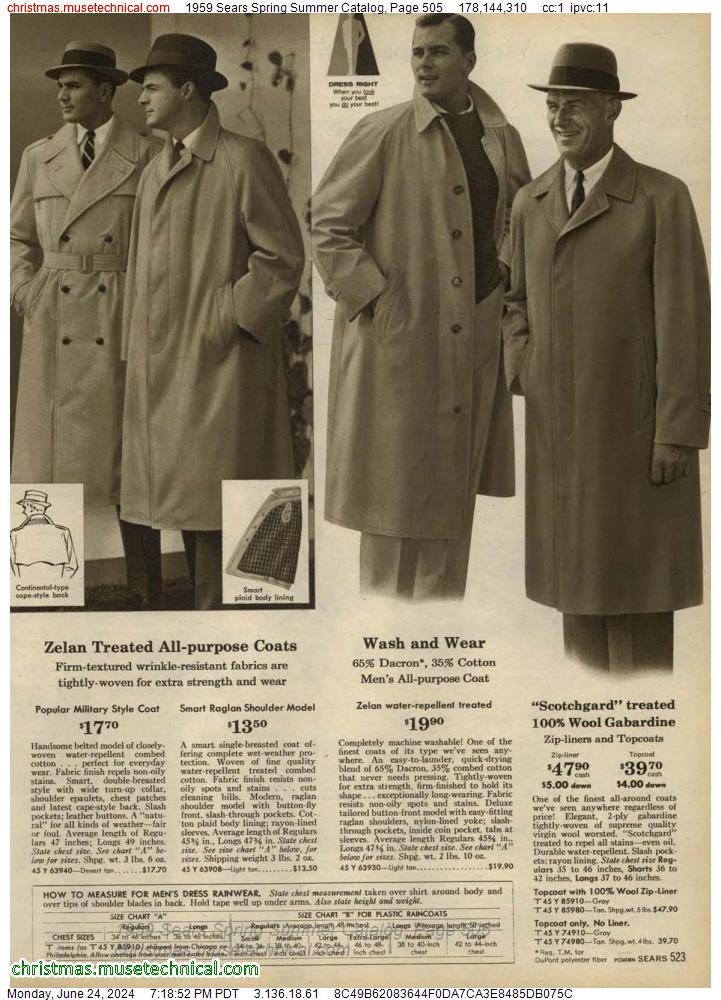 1959 Sears Spring Summer Catalog, Page 505