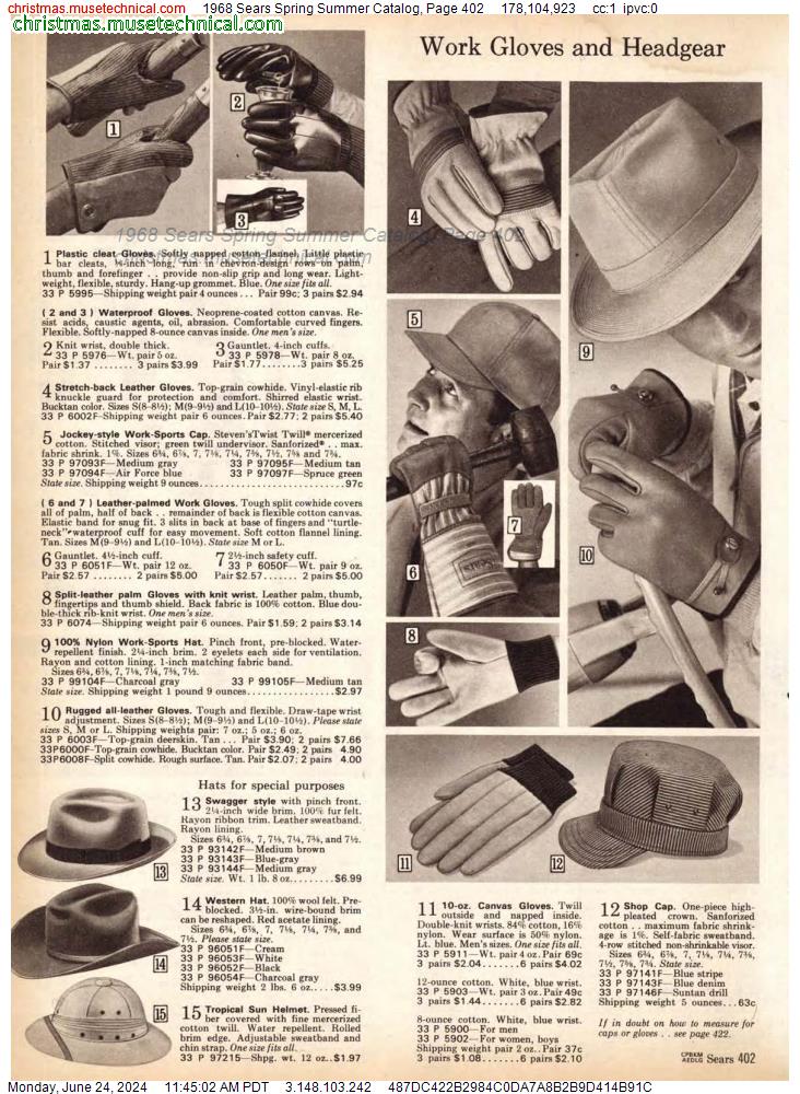 1968 Sears Spring Summer Catalog, Page 402