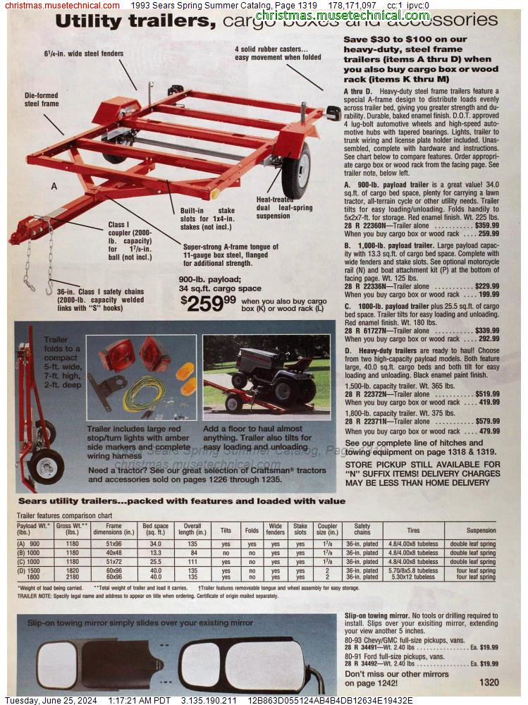 1993 Sears Spring Summer Catalog, Page 1319