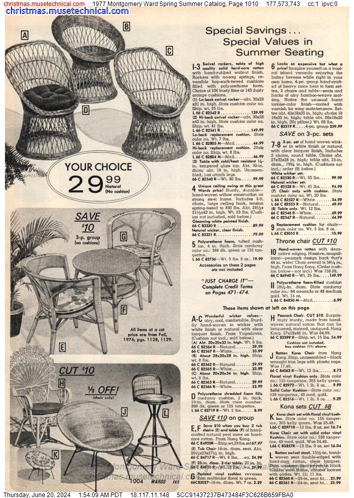 1977 Montgomery Ward Spring Summer Catalog, Page 1010