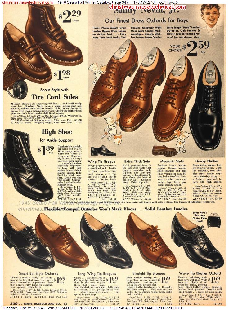 1940 Sears Fall Winter Catalog, Page 347