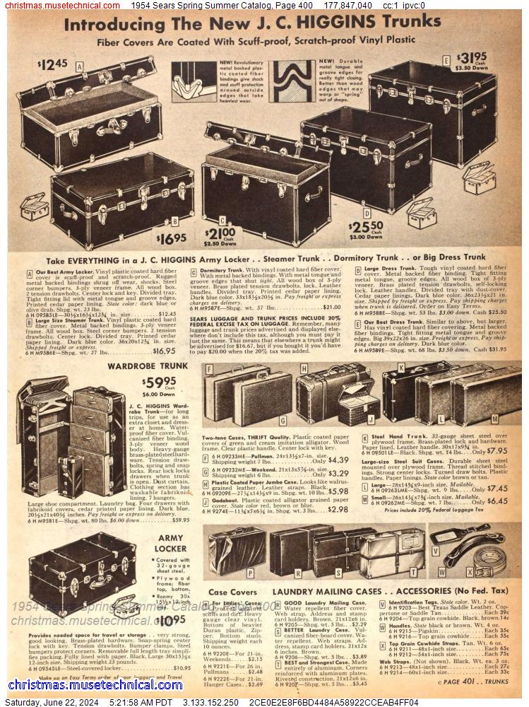 1954 Sears Spring Summer Catalog, Page 400