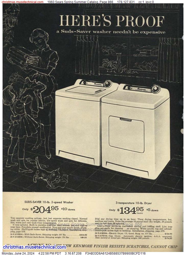 1960 Sears Spring Summer Catalog, Page 866