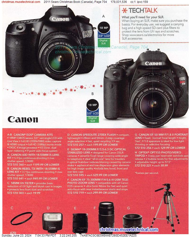 2011 Sears Christmas Book (Canada), Page 704