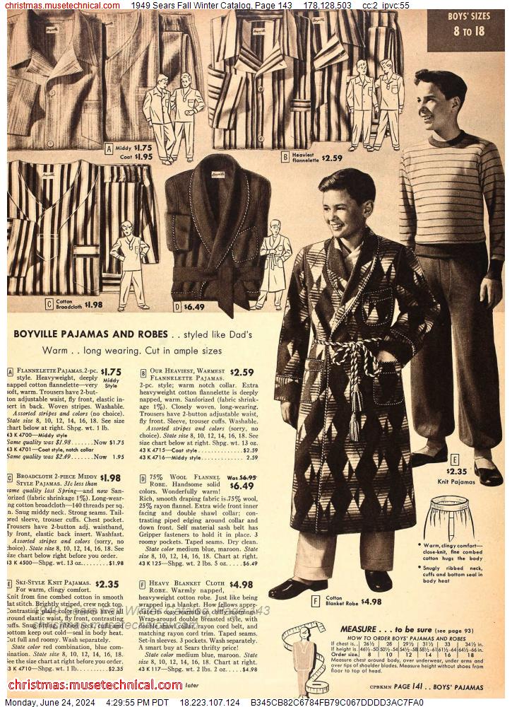1949 Sears Fall Winter Catalog, Page 143