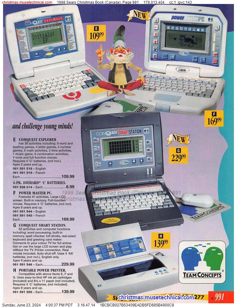 1998 Sears Christmas Book (Canada), Page 991