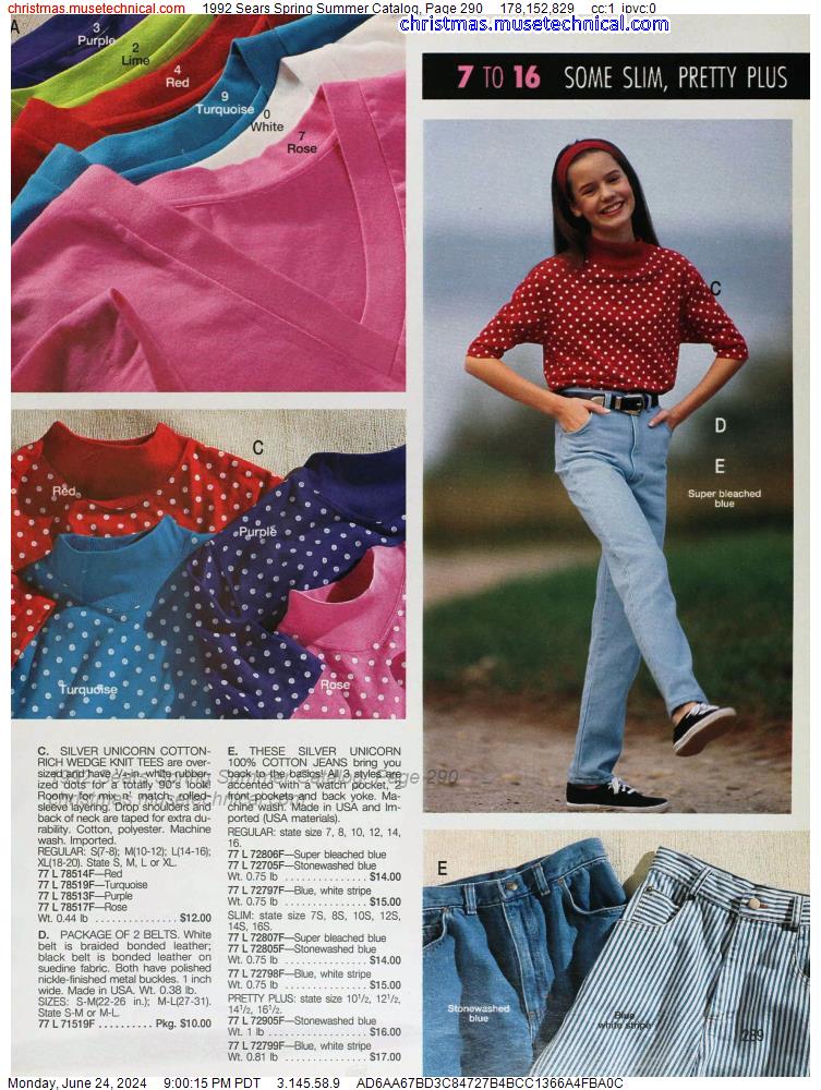 1992 Sears Spring Summer Catalog, Page 290