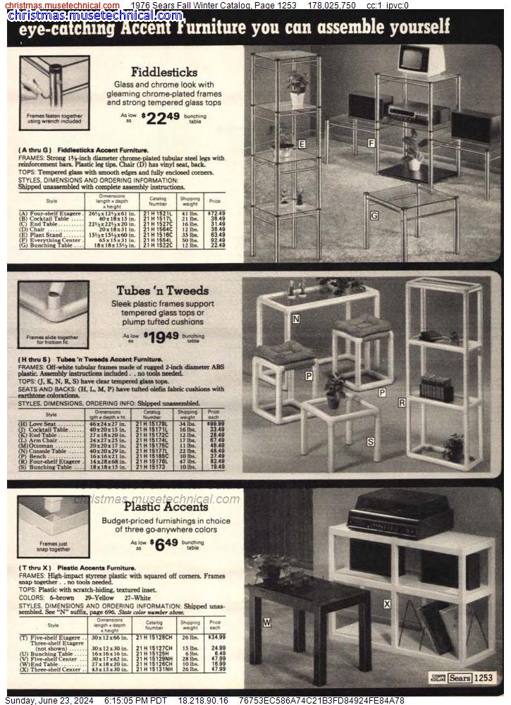 1976 Sears Fall Winter Catalog, Page 1253