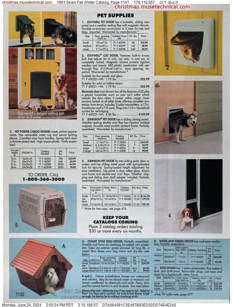1991 Sears Fall Winter Catalog, Page 1141