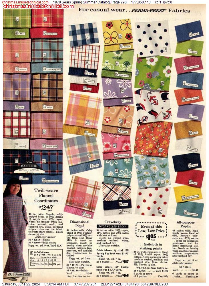 1970 Sears Spring Summer Catalog, Page 290