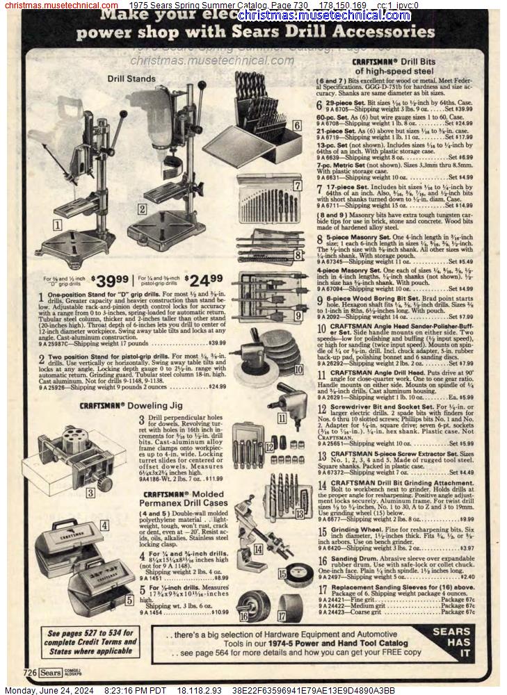 1975 Sears Spring Summer Catalog, Page 730