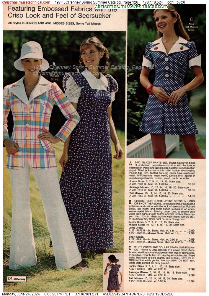 1974 JCPenney Spring Summer Catalog, Page 126
