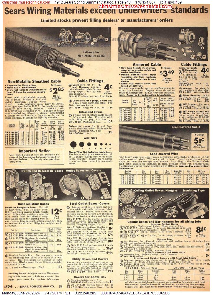 1942 Sears Spring Summer Catalog, Page 943