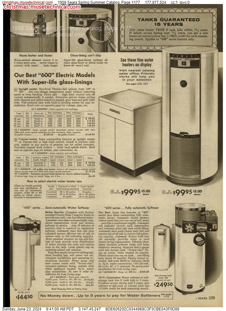 1959 Sears Spring Summer Catalog, Page 1177