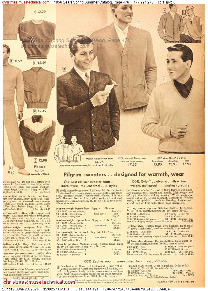 1956 Sears Spring Summer Catalog, Page 476