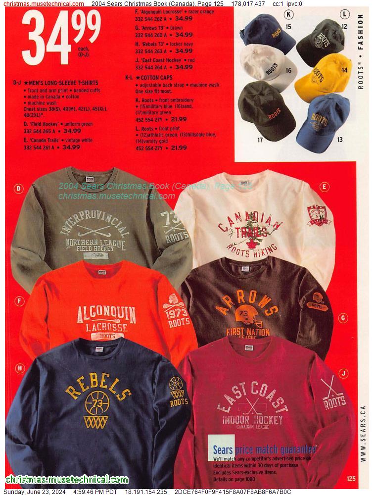 2004 Sears Christmas Book (Canada), Page 125
