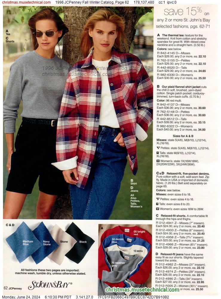 1996 JCPenney Fall Winter Catalog, Page 62