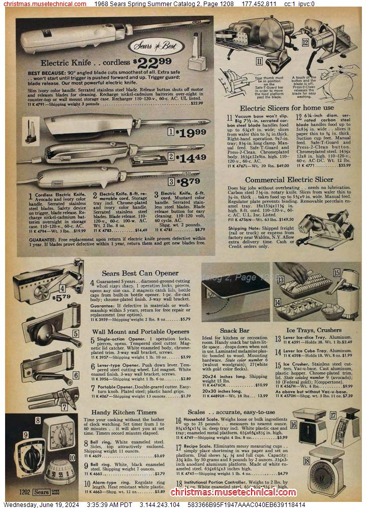 1968 Sears Spring Summer Catalog 2, Page 1208