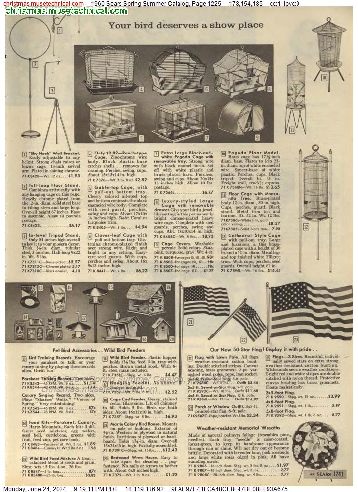 1960 Sears Spring Summer Catalog, Page 1225