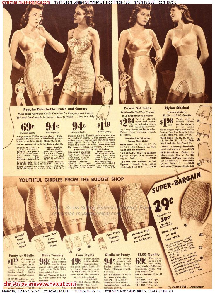 1941 Sears Spring Summer Catalog, Page 186