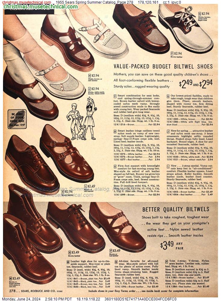 1955 Sears Spring Summer Catalog, Page 278