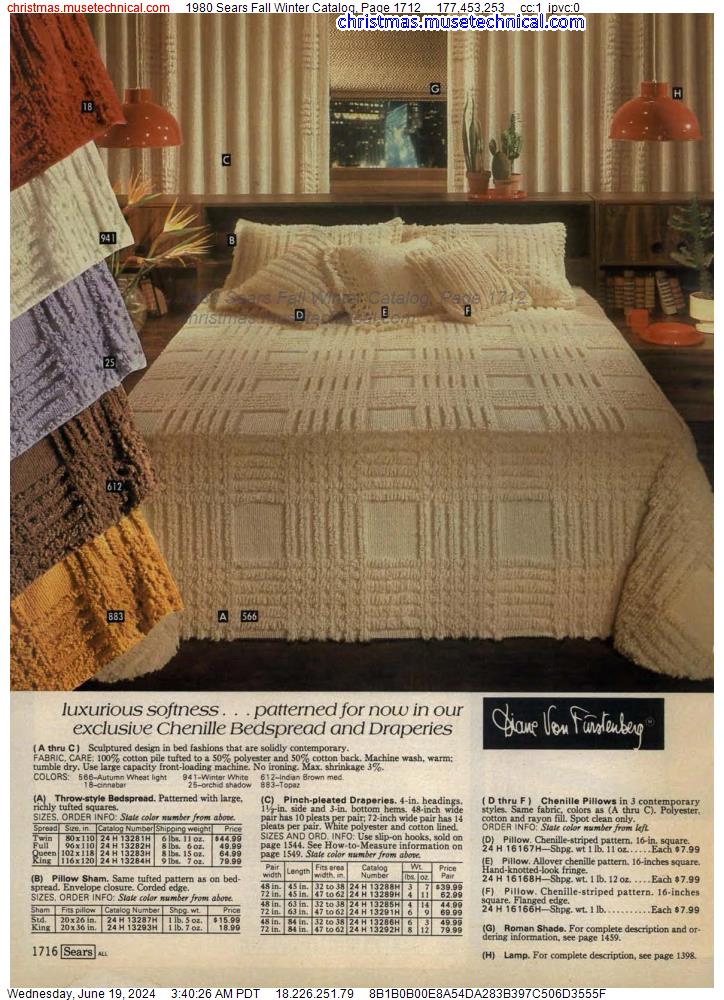1980 Sears Fall Winter Catalog, Page 1712