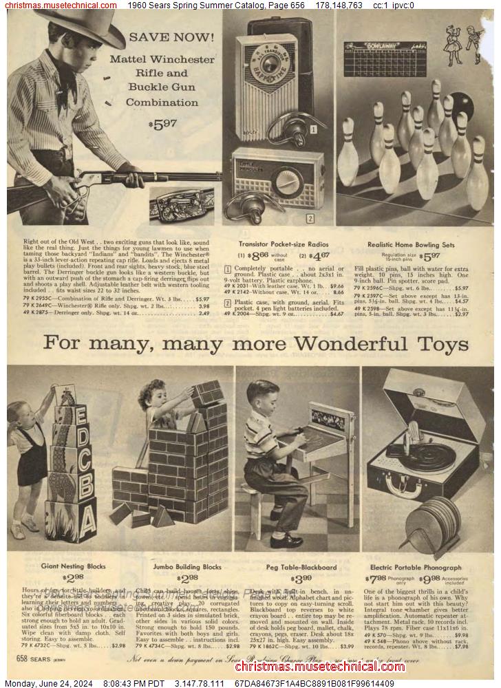 1960 Sears Spring Summer Catalog, Page 656