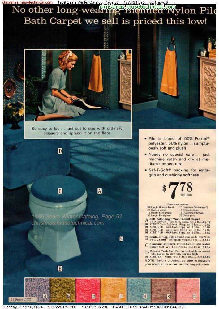 1969 Sears Winter Catalog, Page 52