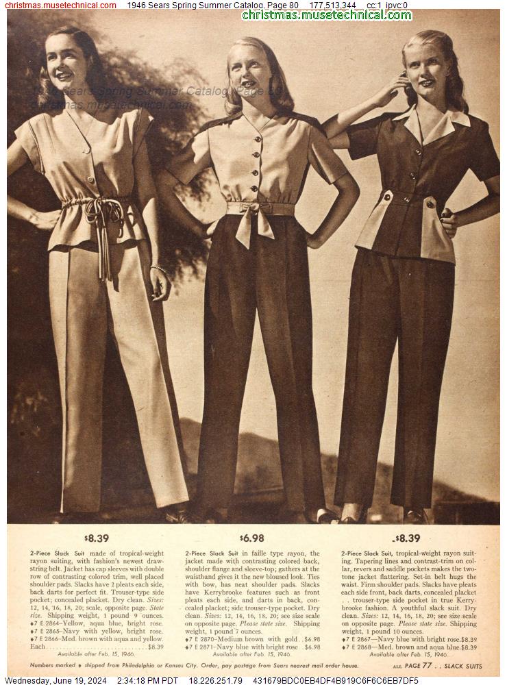 1946 Sears Spring Summer Catalog, Page 80