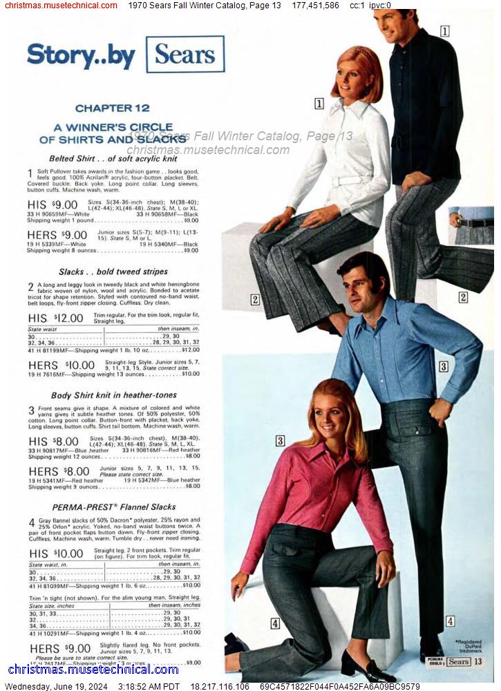 1970 Sears Fall Winter Catalog, Page 13