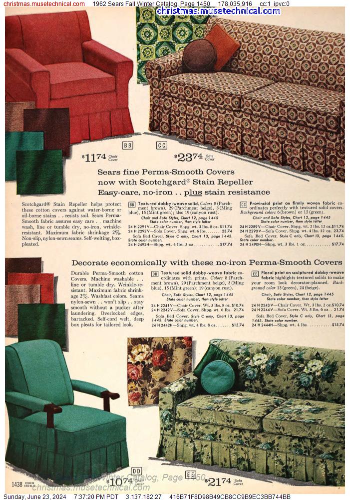 1962 Sears Fall Winter Catalog, Page 1450