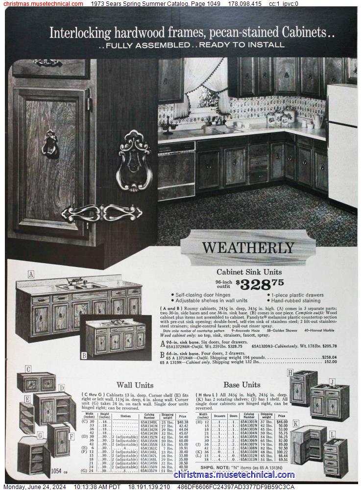 1973 Sears Spring Summer Catalog, Page 1049