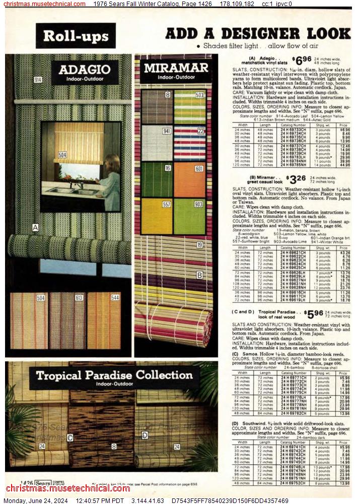 1976 Sears Fall Winter Catalog, Page 1426